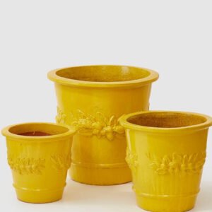 Macetero vidriado limones - Grande
