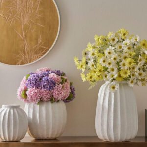 Jarrón resina rayado (grande)