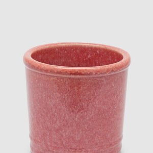 Macetero cerámica vidriado coral