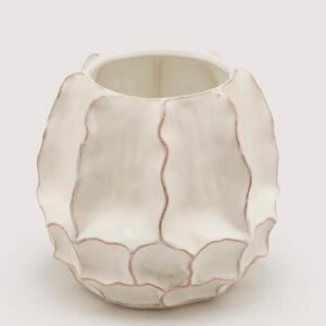 Jarrón Relieve Grande Beige