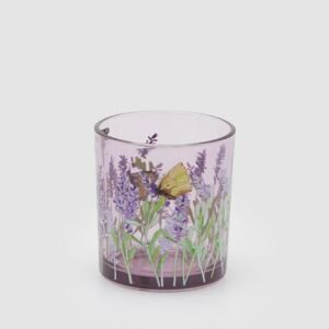 Portavelas Lavanda de Cristal